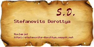 Stefanovits Dorottya névjegykártya