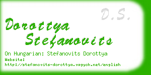 dorottya stefanovits business card